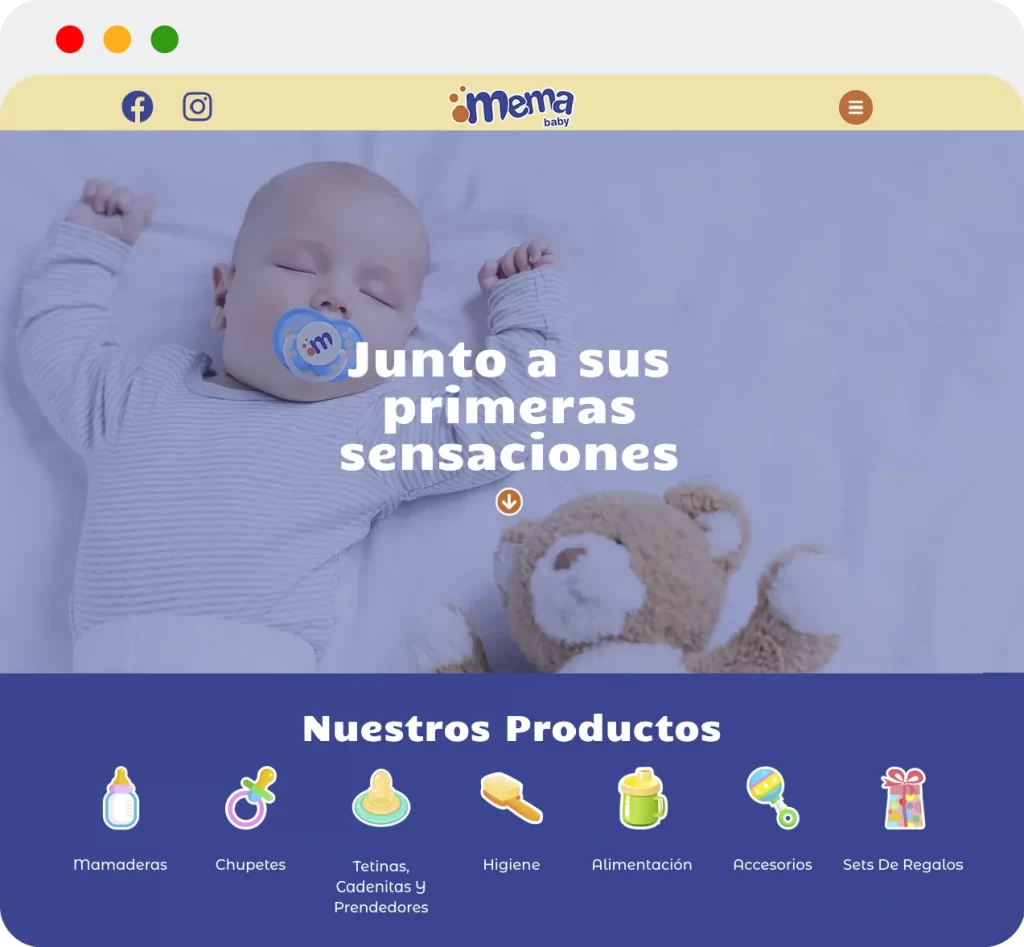 Mirá la web de mema Baby