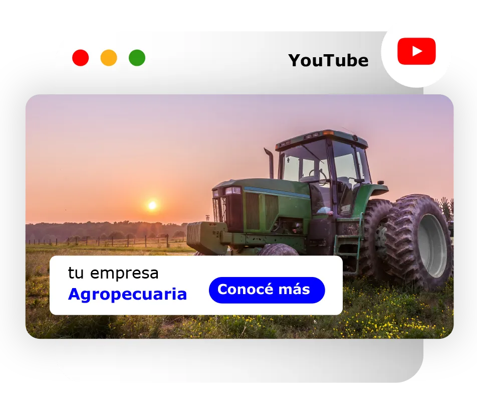 Anuncio en YouTube de una empresa agropecuaria