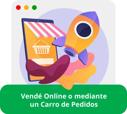 Vendé Online o mediante un Carro de Pedidos